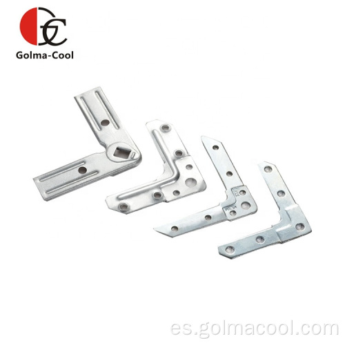 Esquina de conducto TDF con brida de acero galvanizado de 1,2 mm